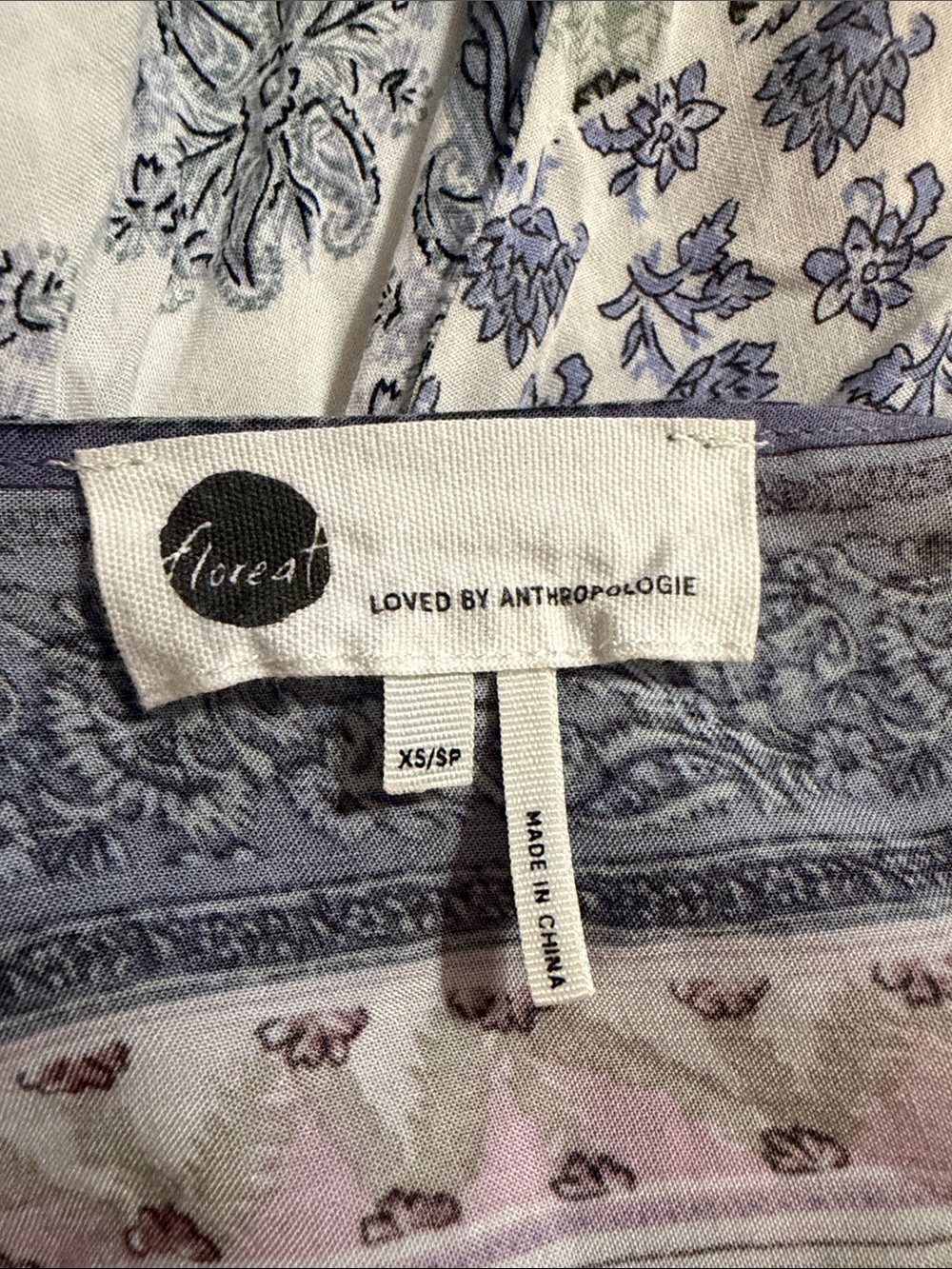 Anthropologie Floreat Pink and Purple Printed Handkerchief Midi Dress - Picture 8 of 10